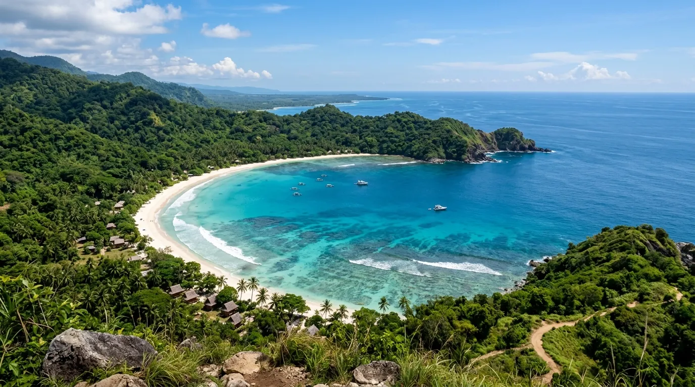 Wisata Pulau Kapuk - Panorama Teluk dari Ketinggian